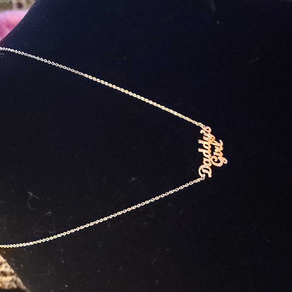 Y2K Gold‎ Daddy's Girl Necklace CUTE 80'S GIFT Retro Y2k Gift Daughter Glam Hot